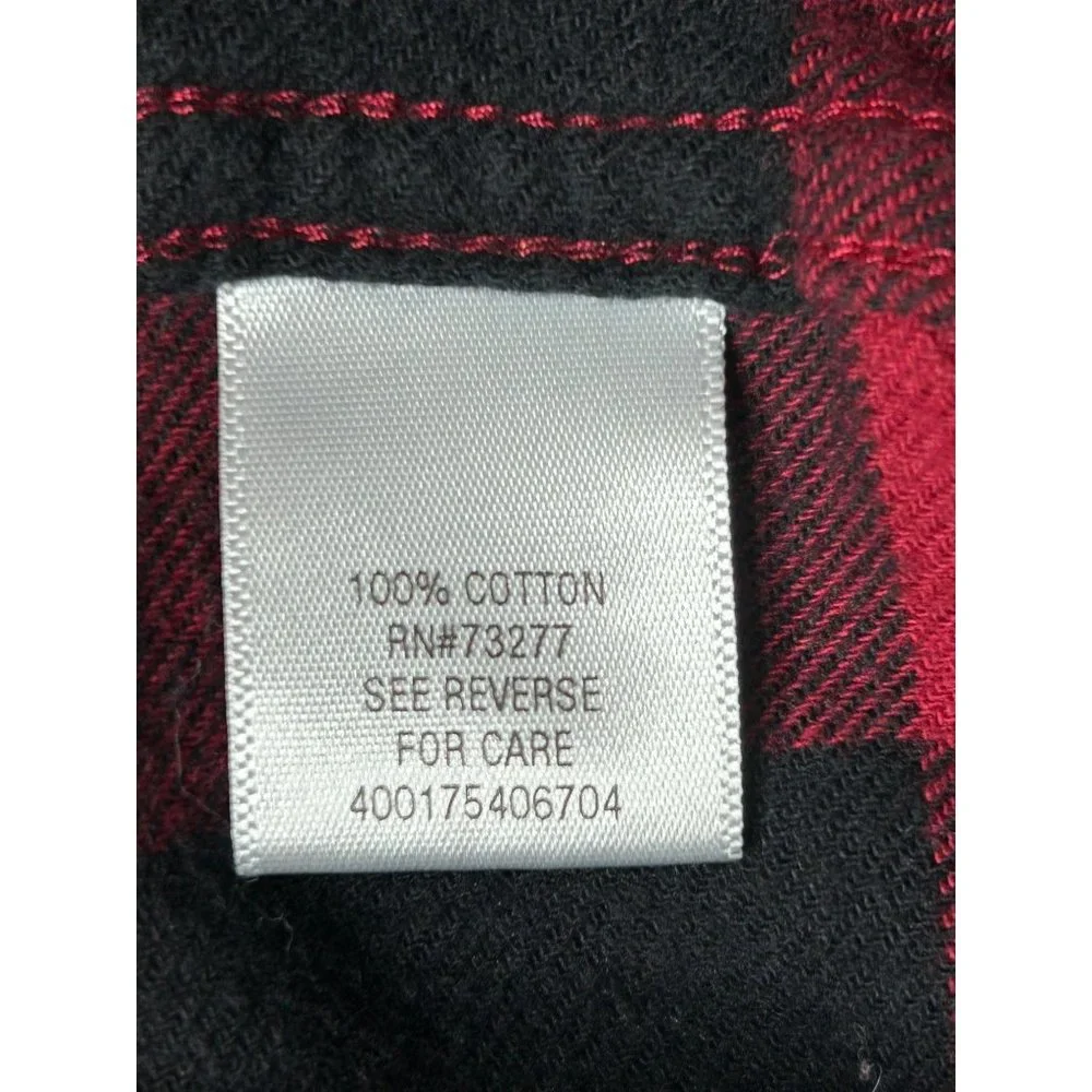 Croft And Barrow Mens Oversize 2XB Buffalo Plaid Flannel Button‎ Down Shirt